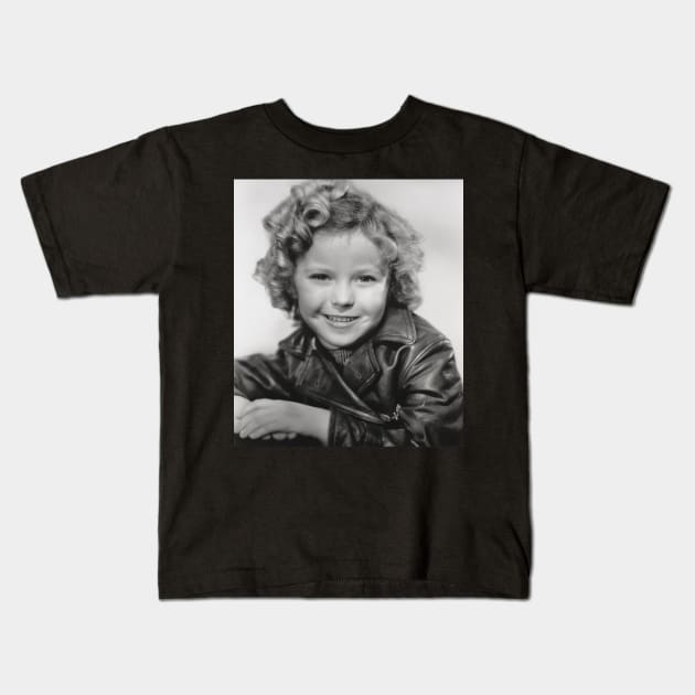 Shirley Temple Aviator Jacket Kids T-Shirt by RetroSalt